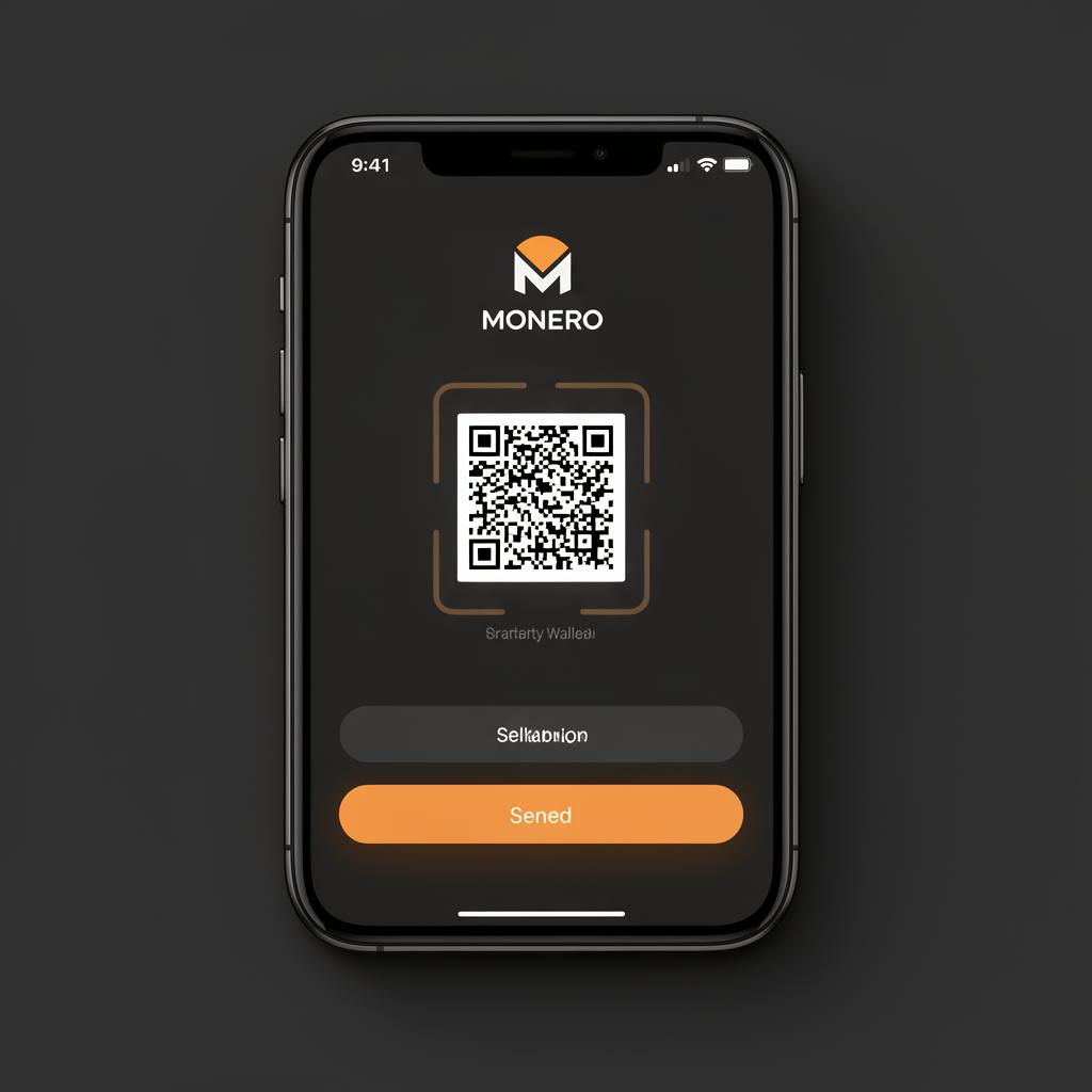 Send Monero screen with QR scanner